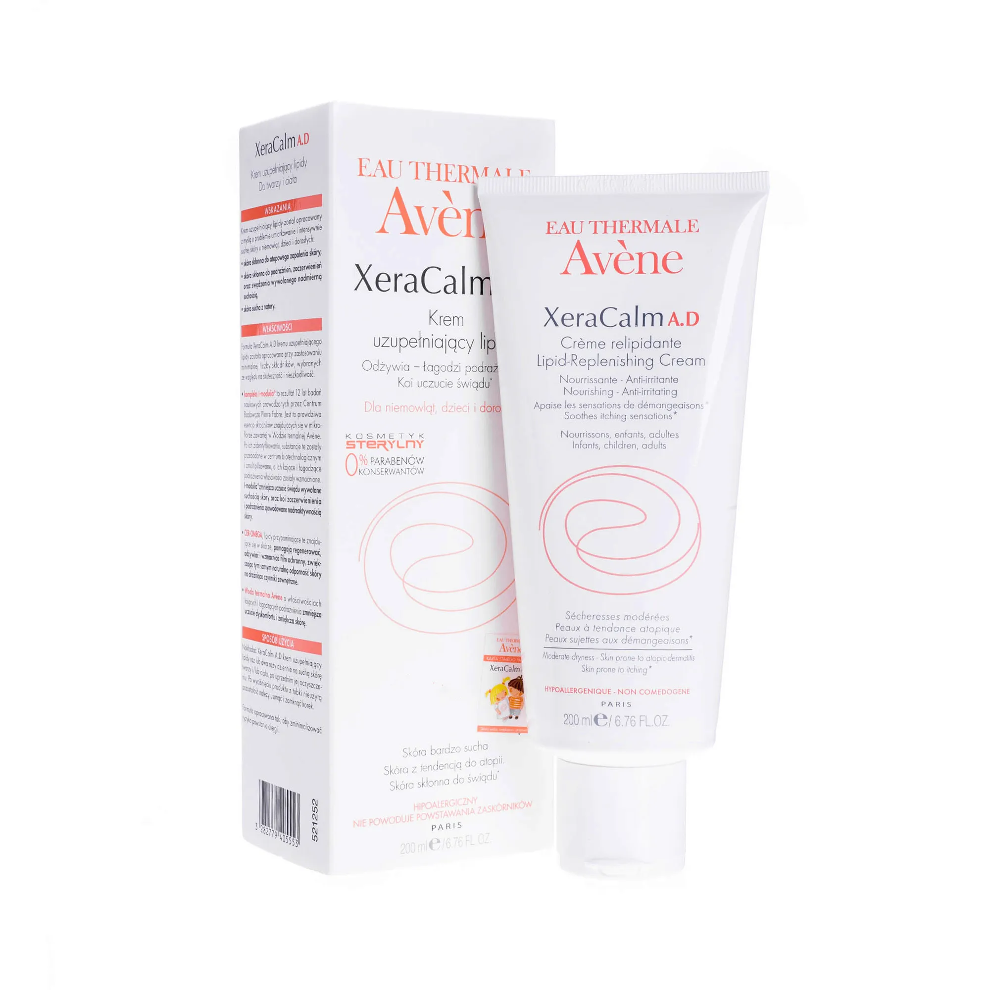 Avene Xera Calm A.D, krem uzupełniający lipidy, 200 ml 