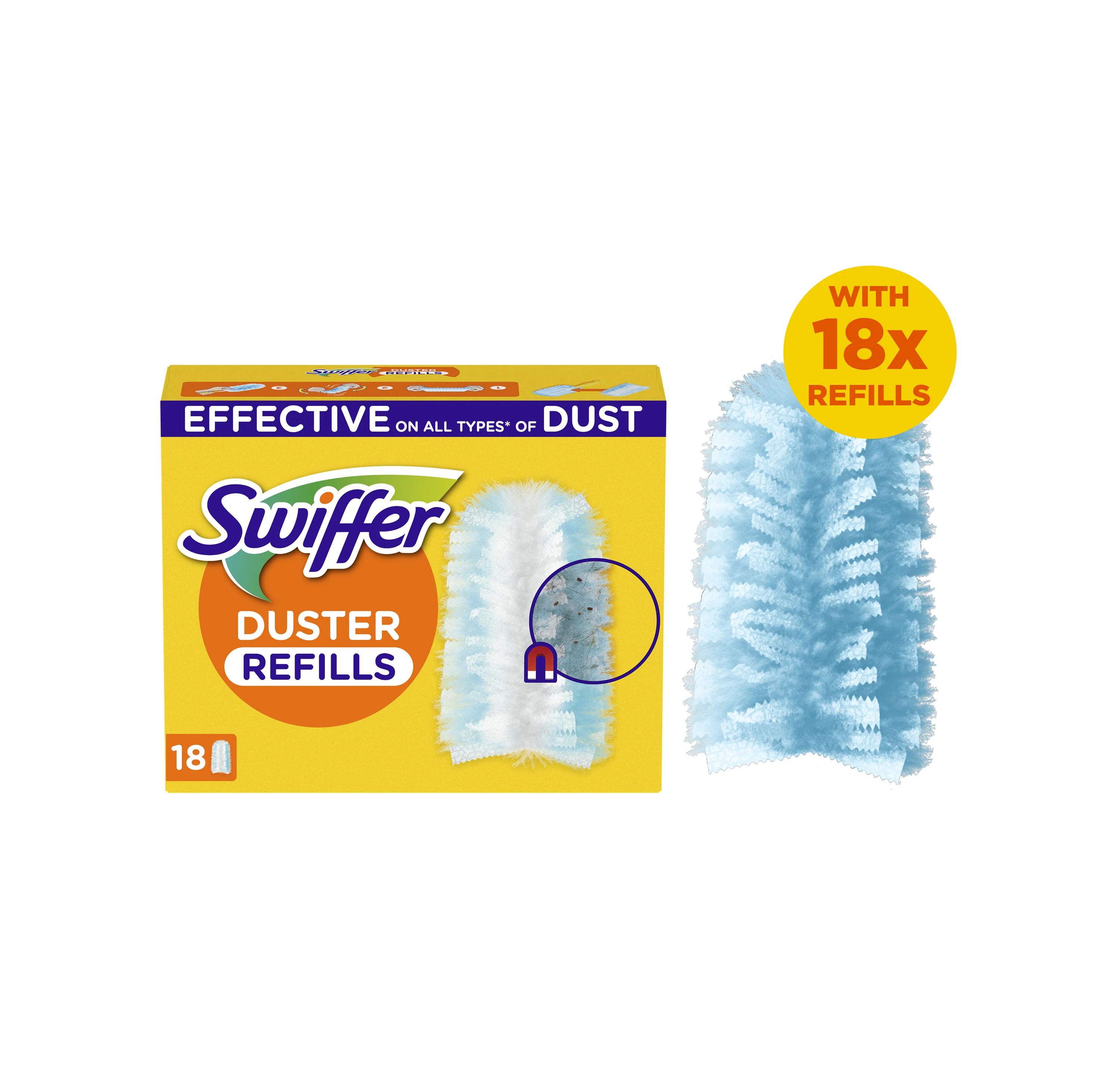 Swiffer wkłady wymienne do miotełki do kurzu, 18 sztuk