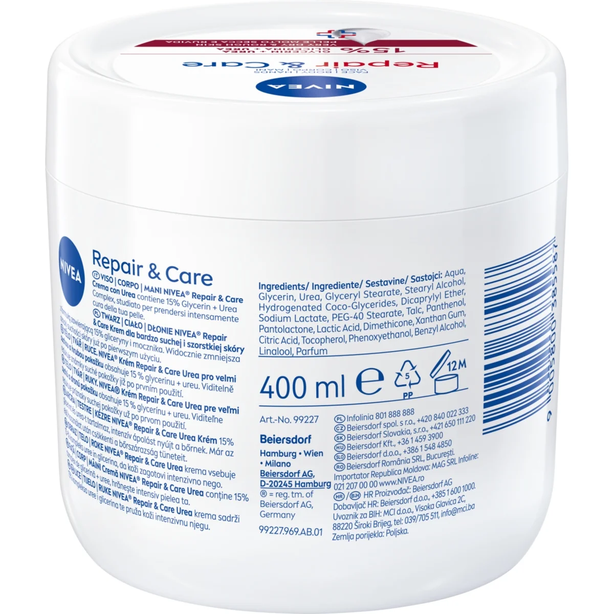 Nivea Repair & Care Urea krem multifunkcyjny, 400 ml