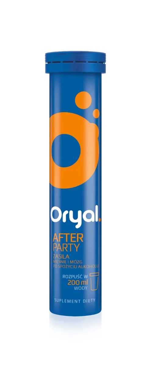Oryal After Party, smak pomarańczowy, 2x18 tabletek musujących 