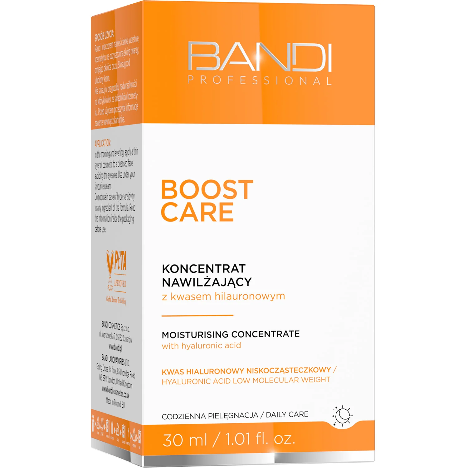 BANDI Boost care. koncentrat nawilżający z kwasem hialuronowym, 30 ml
