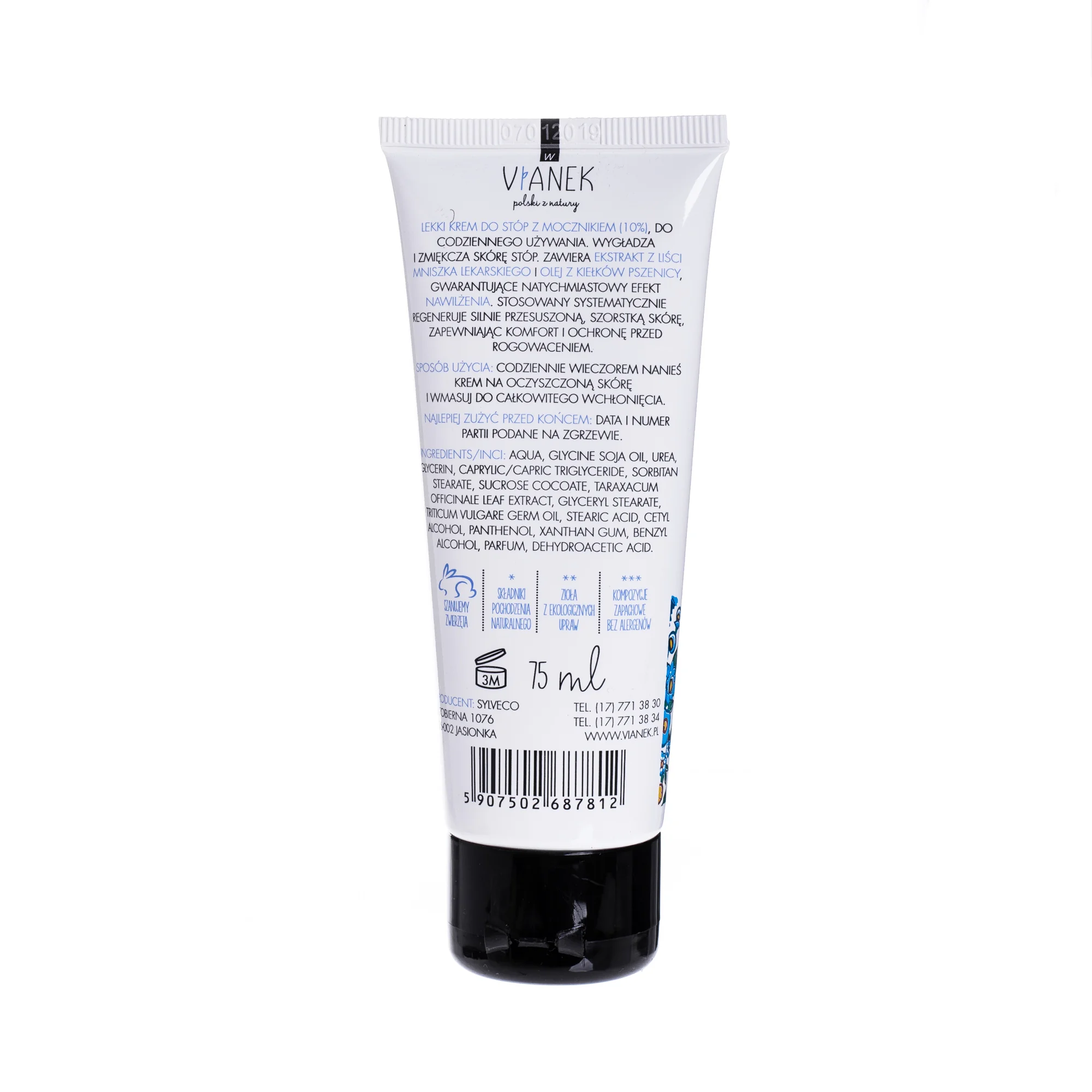 Vianek nawilżający krem do stóp, 75 ml