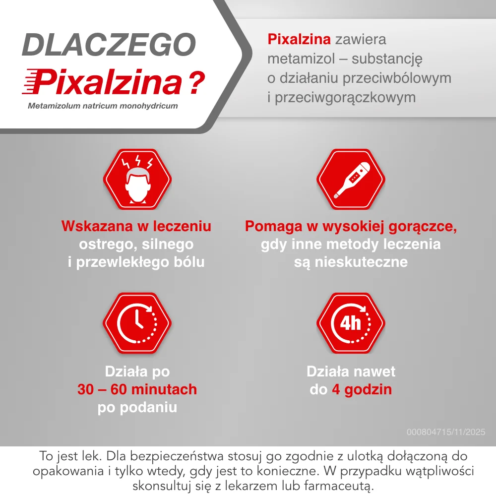 Pixalzina 500 mg 20 tabletek powlekanych