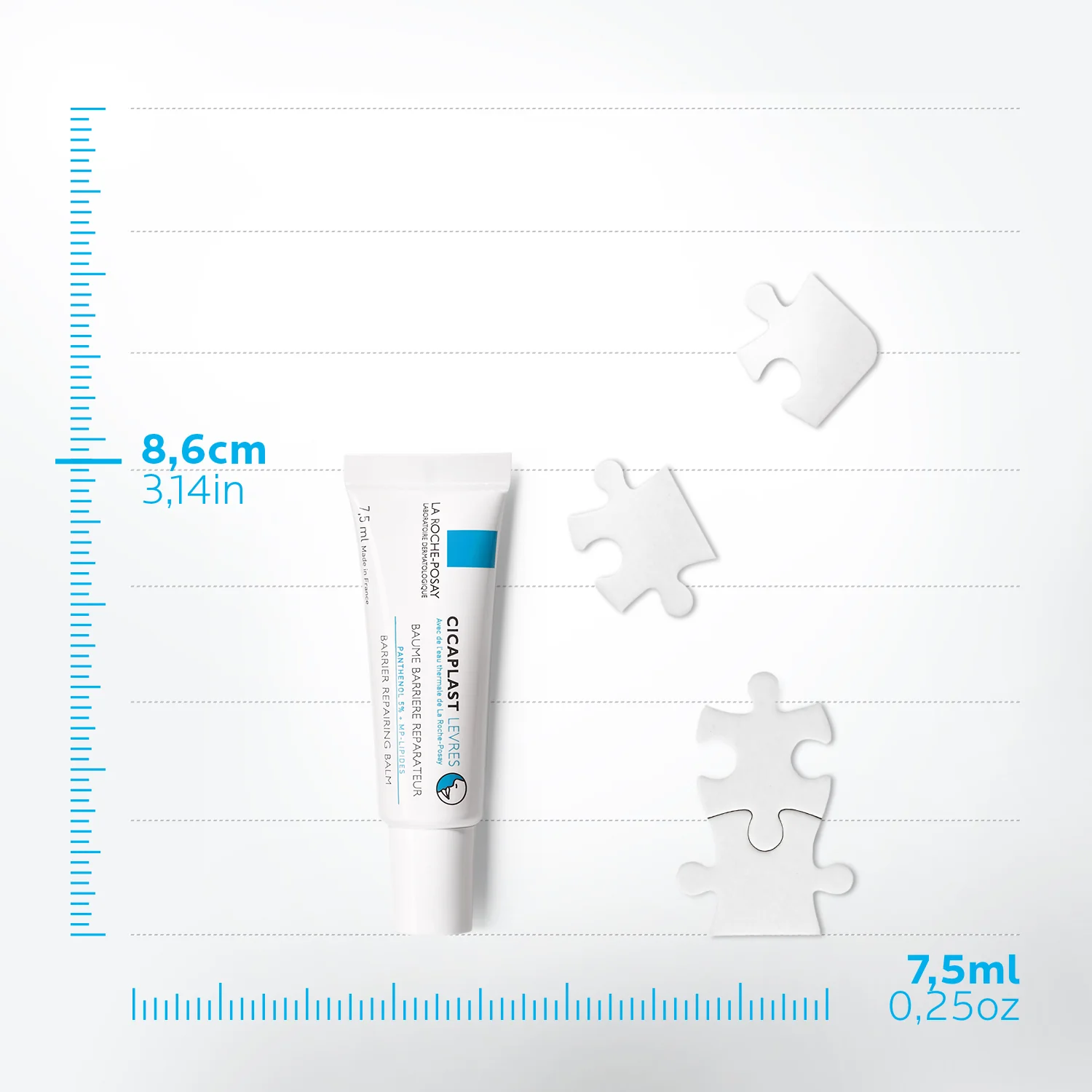 La Roche-Posay Cicaplast barierowy balsam do ust o działaniu regenerującym, 7,5 ml