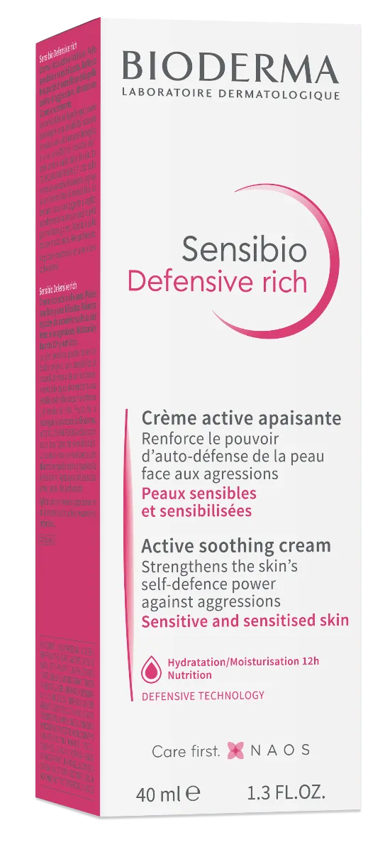 Bioderma Sensibio Defensive Rich, krem łagodząco-odżywczy o bogatej konsystencji, 40 ml 