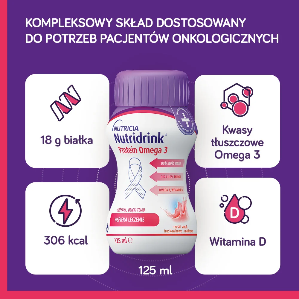 Nutridrink Protein Omega 3 Megapack o smaku mango-brzoskwinia, 24 x 125 ml