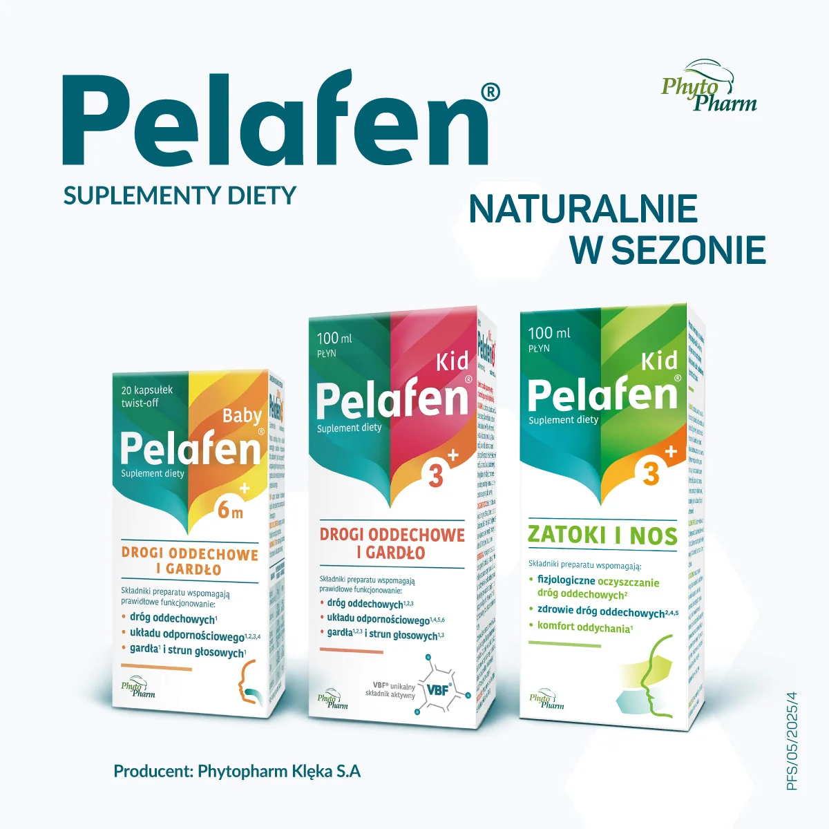 Pelafen Kid 3+ Zatoki i Nos smak malinowy, 100 ml