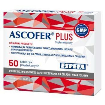 Ascofer Plus, suplement diety, 50 tabletek 