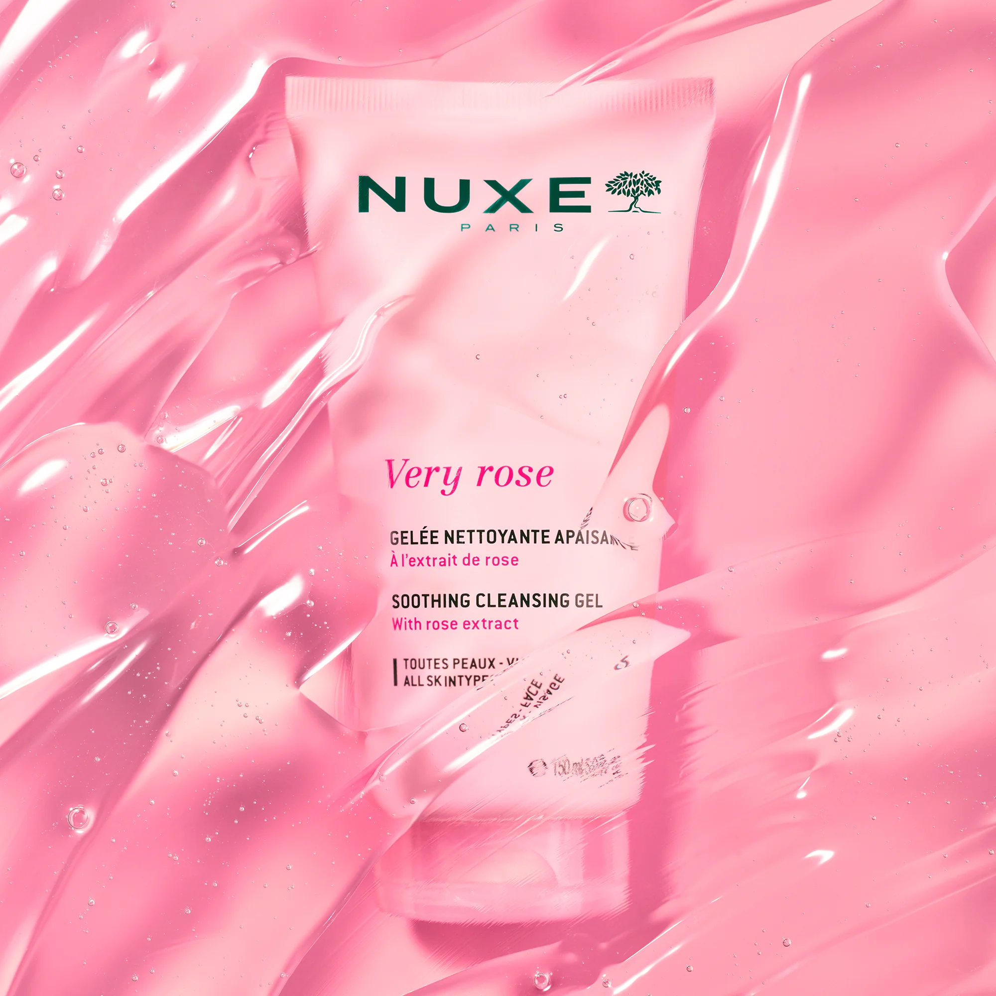 Nuxe Very Rose łagodzący żel do mycia twarzy, 150 ml