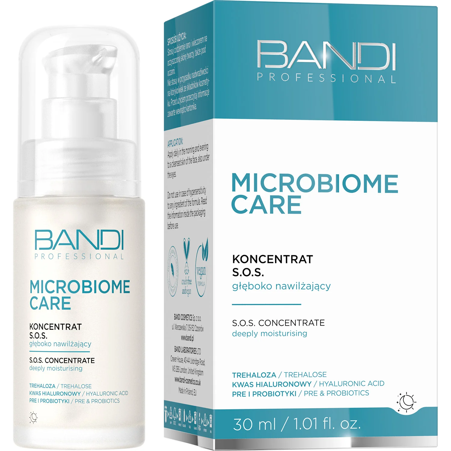 Bandi Microbiome Care koncentrat S.O.S głęboko nawilżający, 30 ml