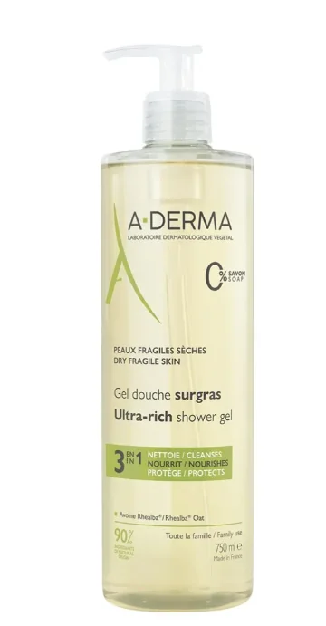 A-Derma żel pod prysznic ultra bogaty, 750 ml