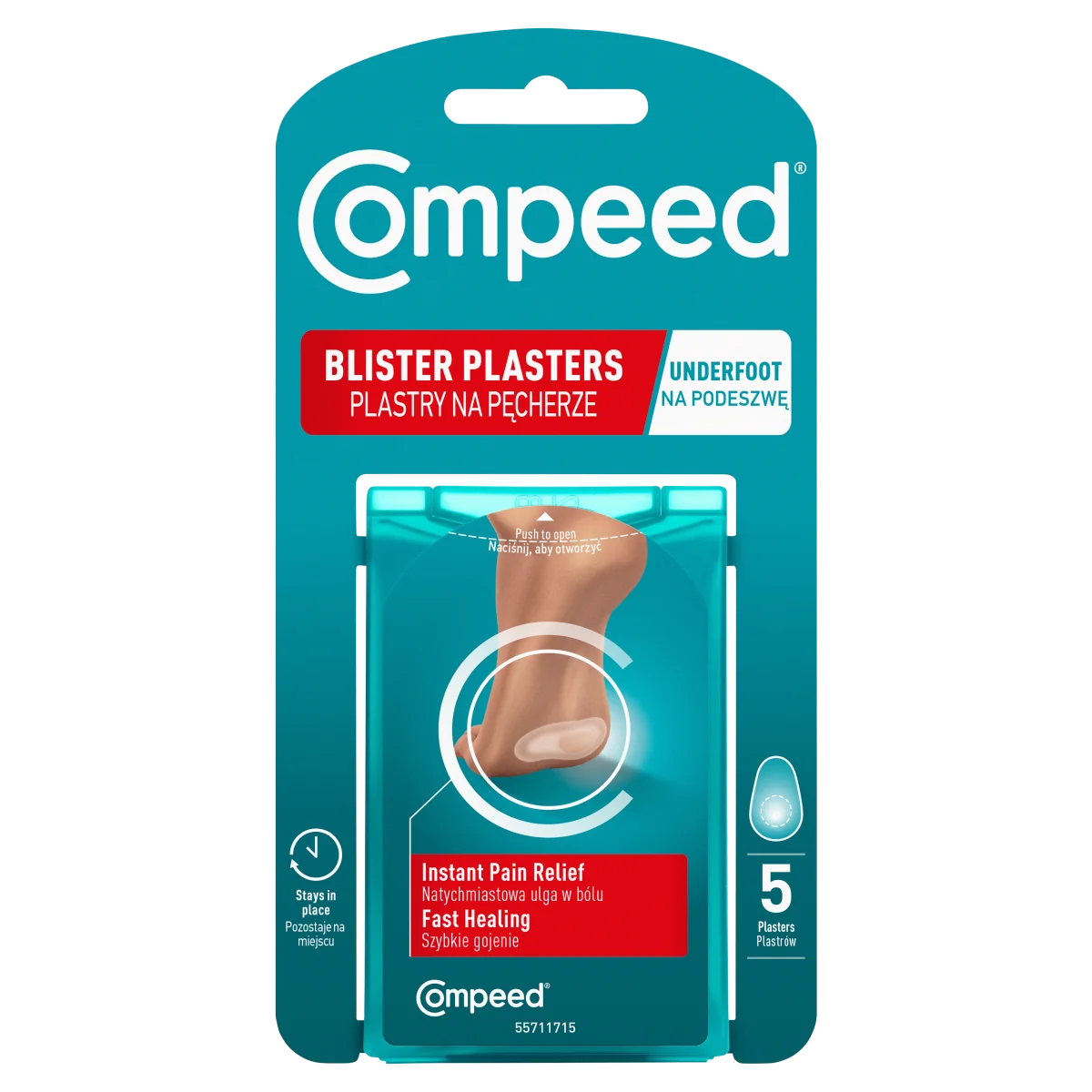 Compeed plastry na pęcherze na podeszwę, 5 sztuk