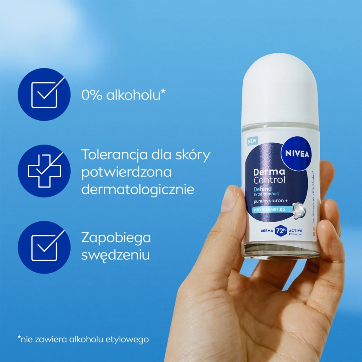 Nivea Derma Control Defend antyperspirant roll-on, 50 ml