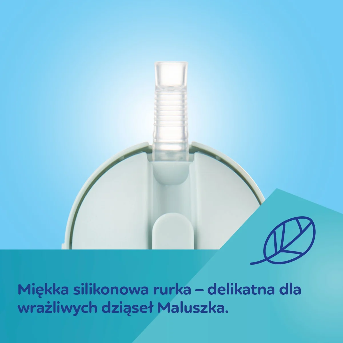 Canpol Babies kubek niekapek z rurką i odważnikiem zielony 270 ml, 1 sztuka