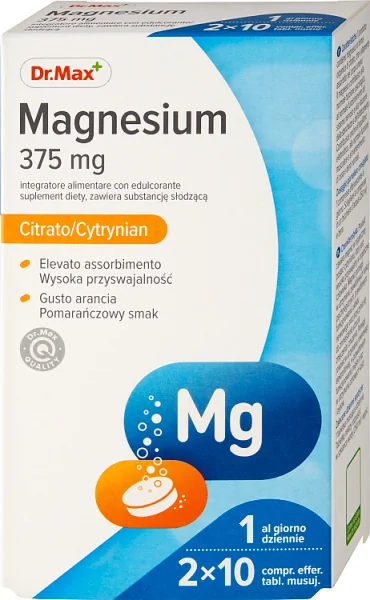 Magnesium 375 mg Citrato Dr. Max 2x10 tabletek musujących