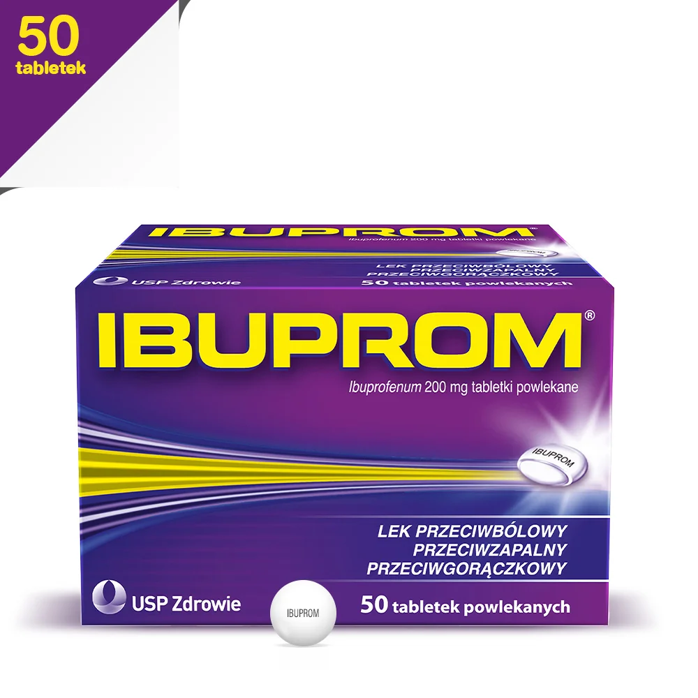 Ibuprom 200 mg 50 tabletek powlekanych