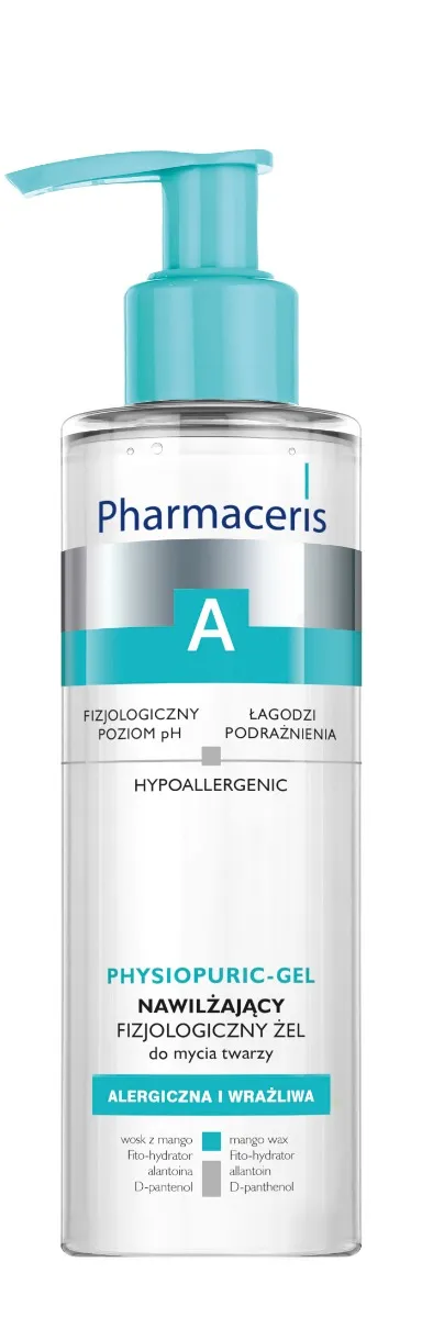 Pharmaceris A Physiopuric-gel, nawilżający fizjologiczny żel do mycia twarzy, 190 ml 