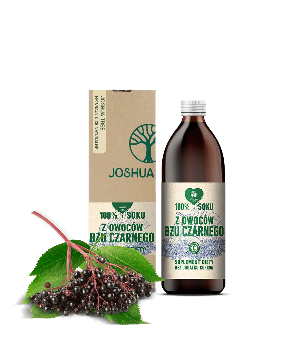 Joshua Tree sok z czarnego bzu z dodatkiem witaminy C, suplement diety, 500 ml