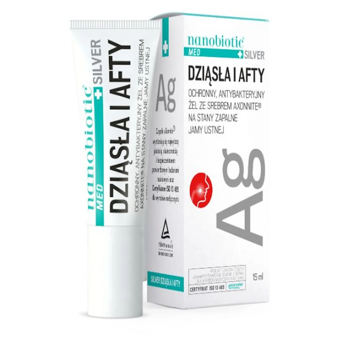 Nanobiotic Med Plus Silver Dziąsła i Afty żel 15 ml