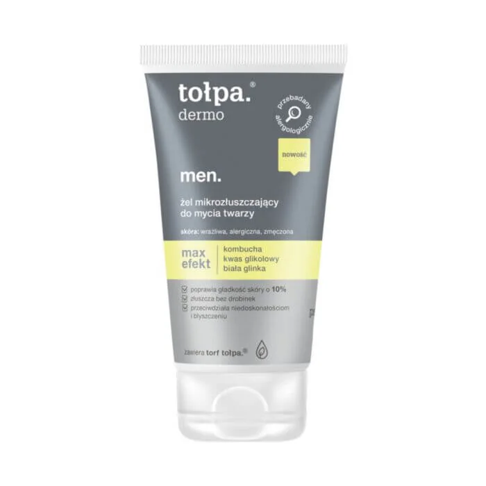 Tołpa Dermo Men Max Efekt żel mikrozłuszczajacy do mycia twarzy, 150 ml
