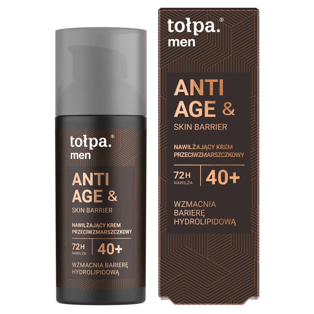 Tołpa Men Anti Age & Skin Barrier nawilżający krem przeciwzmarszczkowy 40+, 50 ml