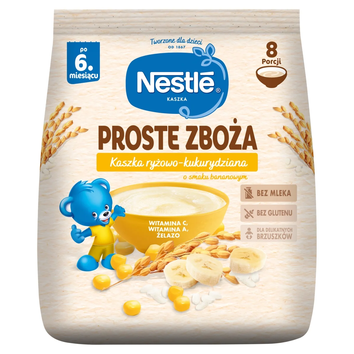 Nestlé Proste Zboża kaszka ryżowo-kukurydziana po 6 miesiącu, 144 g
