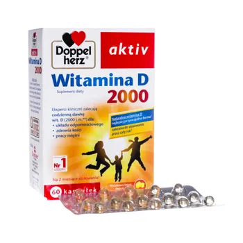Doppelherz Aktiv Witamina D3 2000, suplement diety, 60 kapsułek 