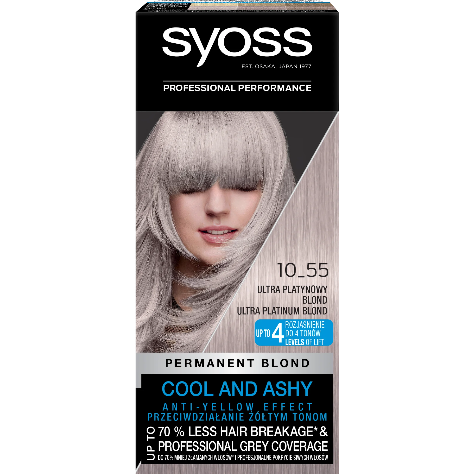 Syoss Permanent Blond rozjaśniająca farba do włosów 10-55 Ultra Platynowy Blond, 1 szt.