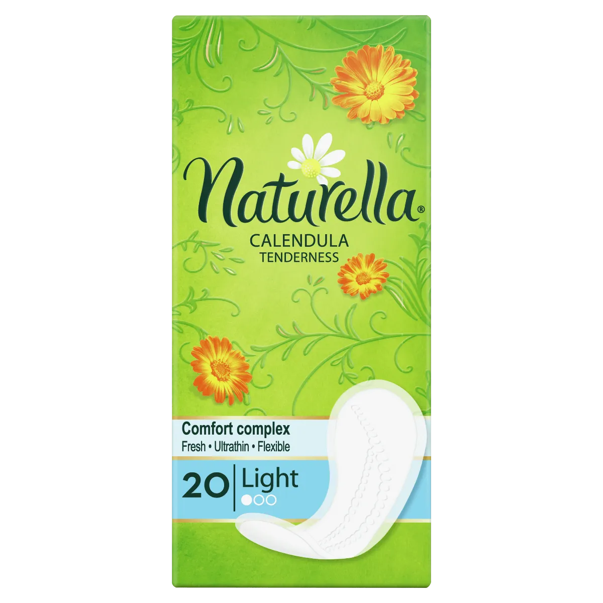 Naturella Light Calendula Tenderness, wkładki higieniczne, 20 sztuk