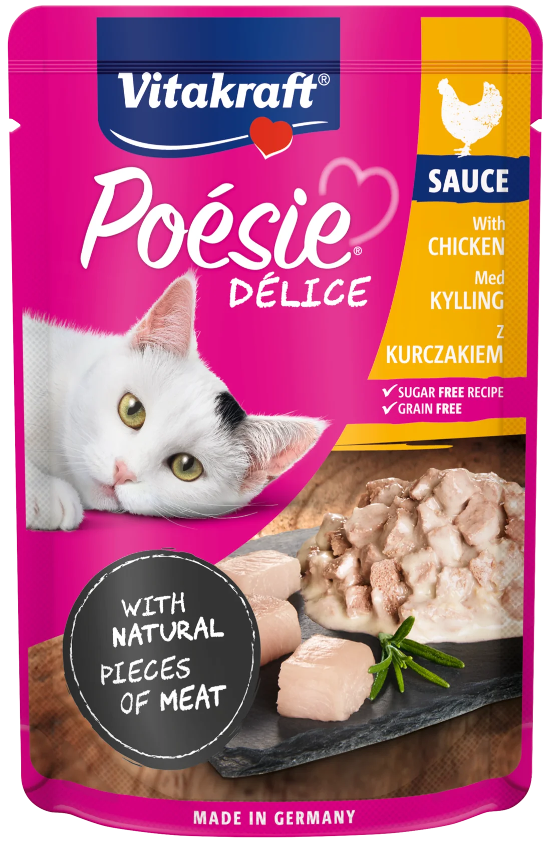 Vitakraft Poésie Délice saszetka z kurczakiem dla kotów, 85 g