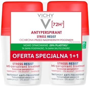 Vichy Stress Resist 72H Traitement Anti-Transpirant antyperspirant w kulce, 2 x 50 ml