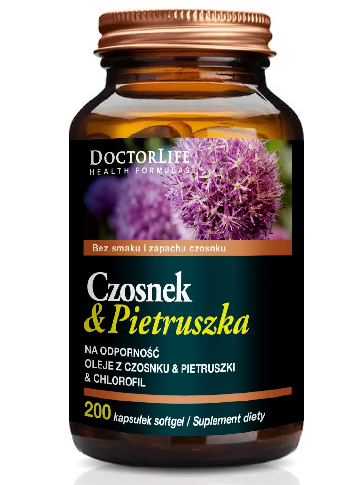 Doctor Life Czosnek & Pietruszka, suplement diety, 200 kapsułek