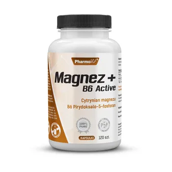 Magnez + B6 Active Pharmovit, suplement diety, 120 kapsułek 