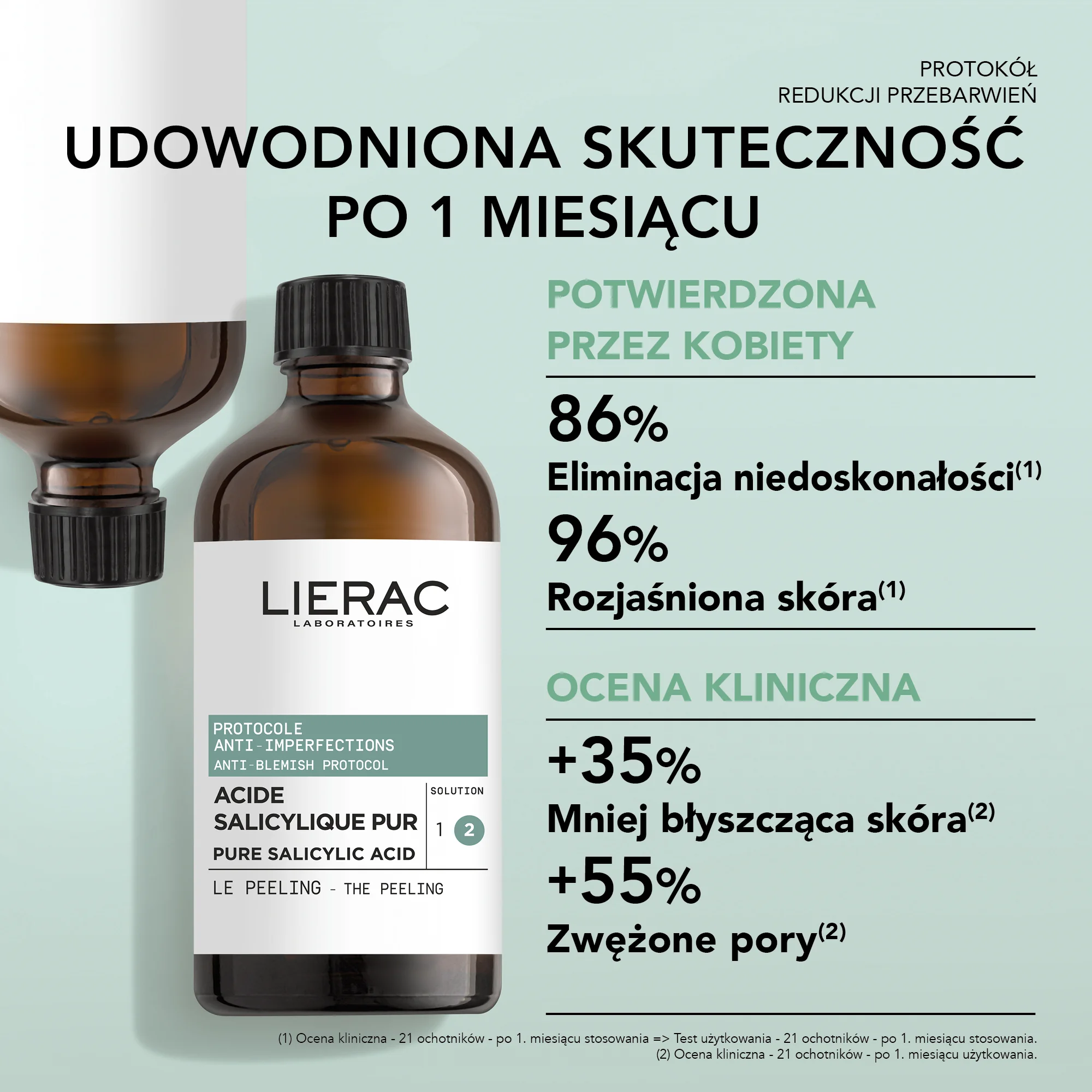 Lierac Protocole Redukcja niedoskonałości peeling z czystym kwasem salicylowym, 100 ml