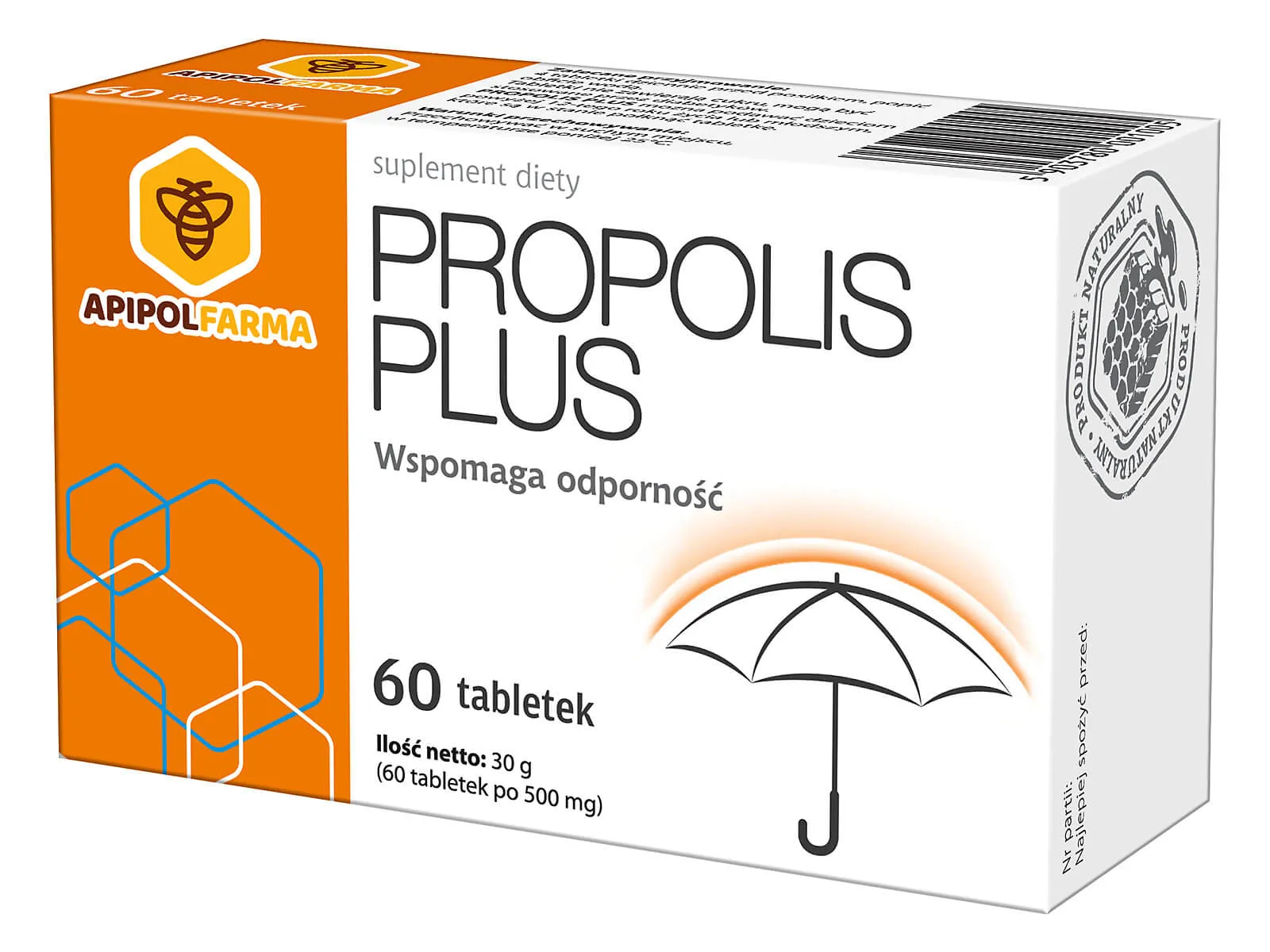 Propolis Plus, suplement diety, 60 tabletek
