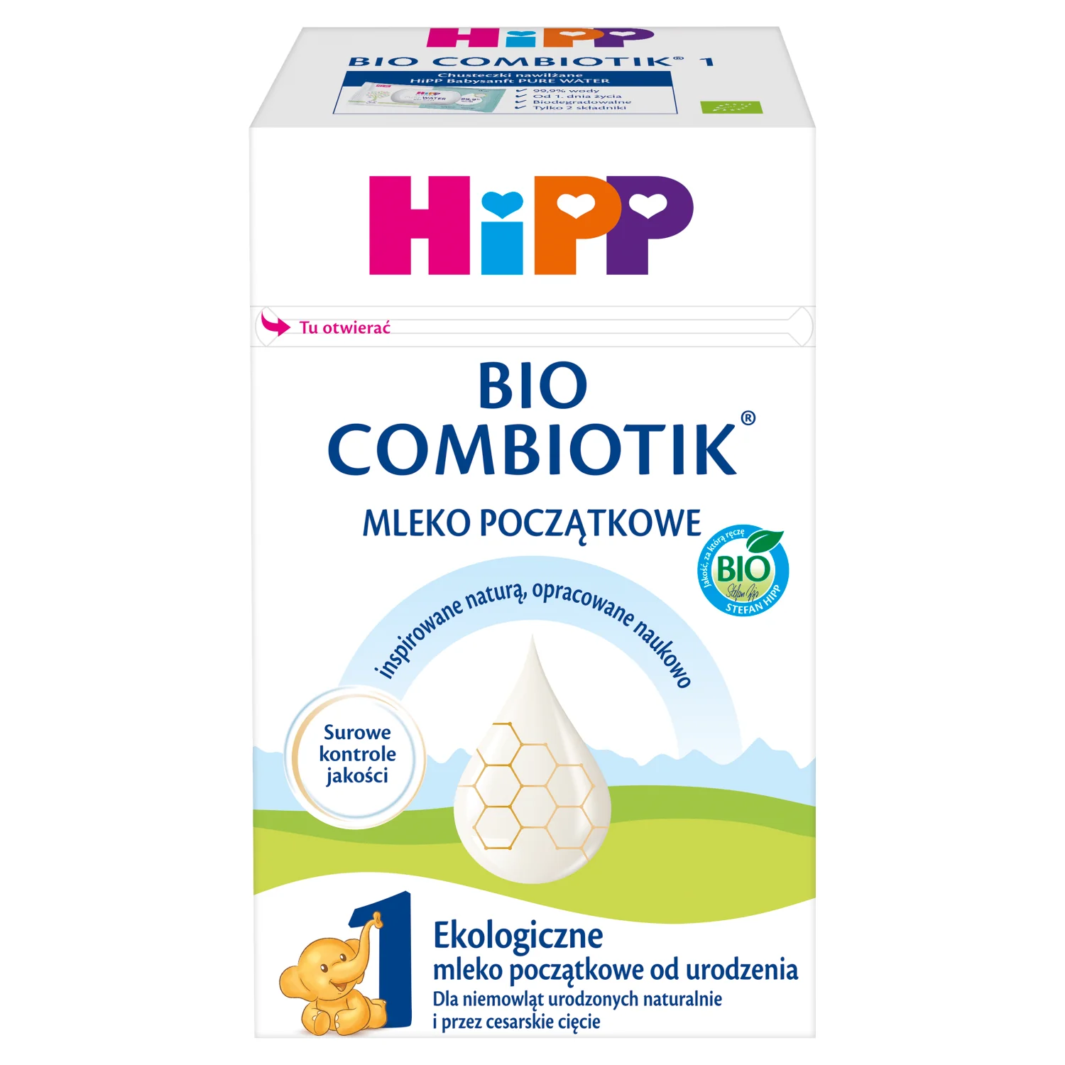 HiPP 1 BIO COMBIOTIK ekologiczne mleko początkowe dla niemowląt od urodzenia, 550 g