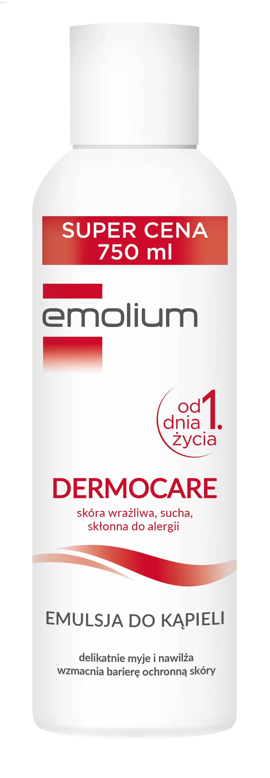 Emolium Dermocare, emulsja do kąpieli, 750 ml