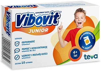 Vibovit Junior suplement diety, smak pomarańczowy, 30 saszetek