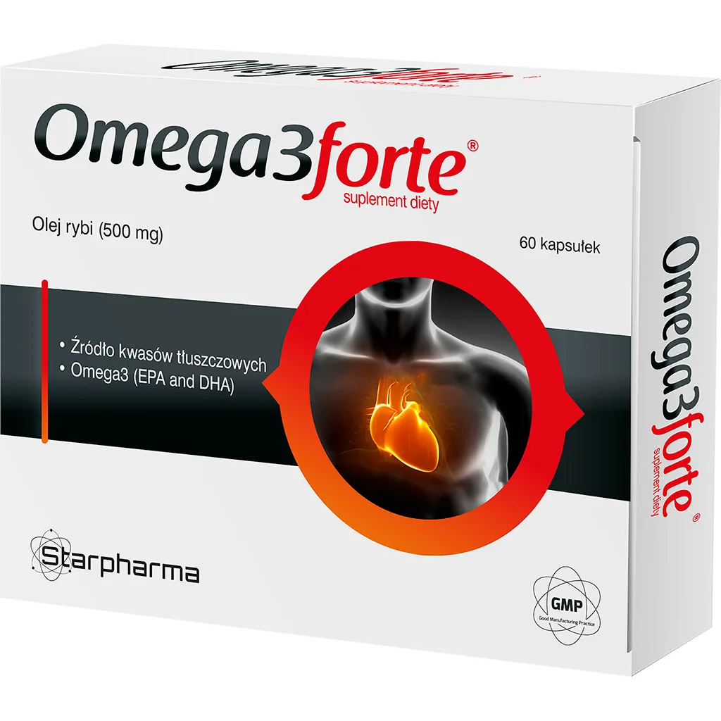 Omega 3 forte, suplement diety, 60 kapsułek