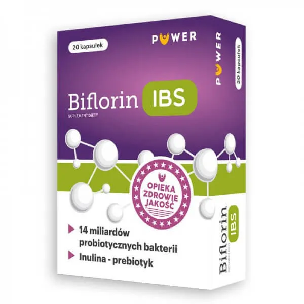 Biflorin IBS, suplement diety, 20 kapsułek