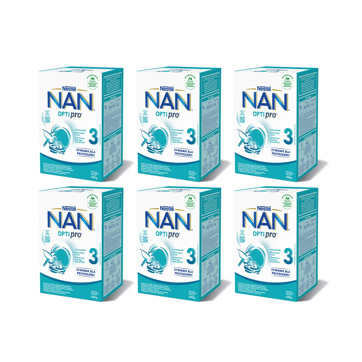 Nestle NAN Optipro 3 mleko modyfikowane dla dzieci po 1. roku życia, 6x650 g