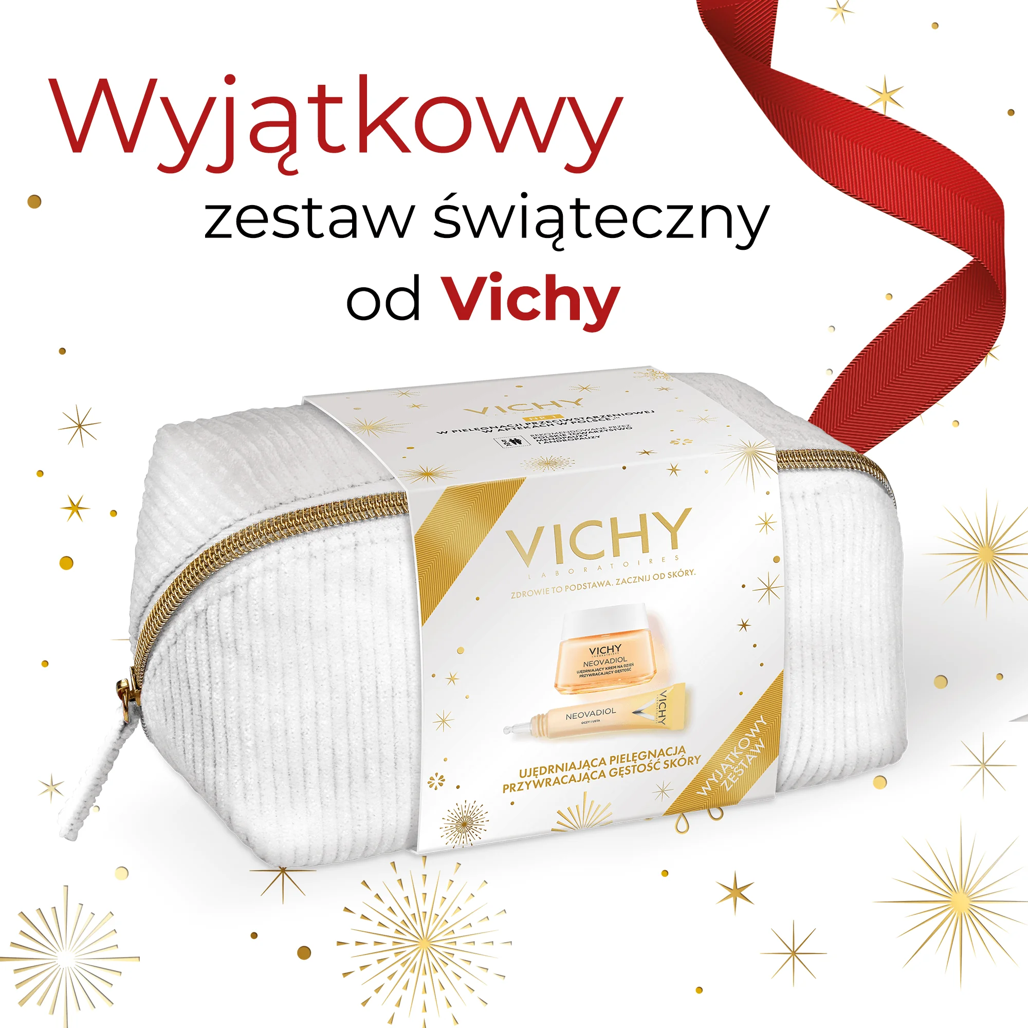 Vichy Neovadiol Perimenopauza zestaw w kosmetyczce: ujędrniający krem na dzień przywracający gęstość do skóry normalnej i mieszanej + korygujący krem do skóry wokół oczu i ust, 50 ml + 15 ml