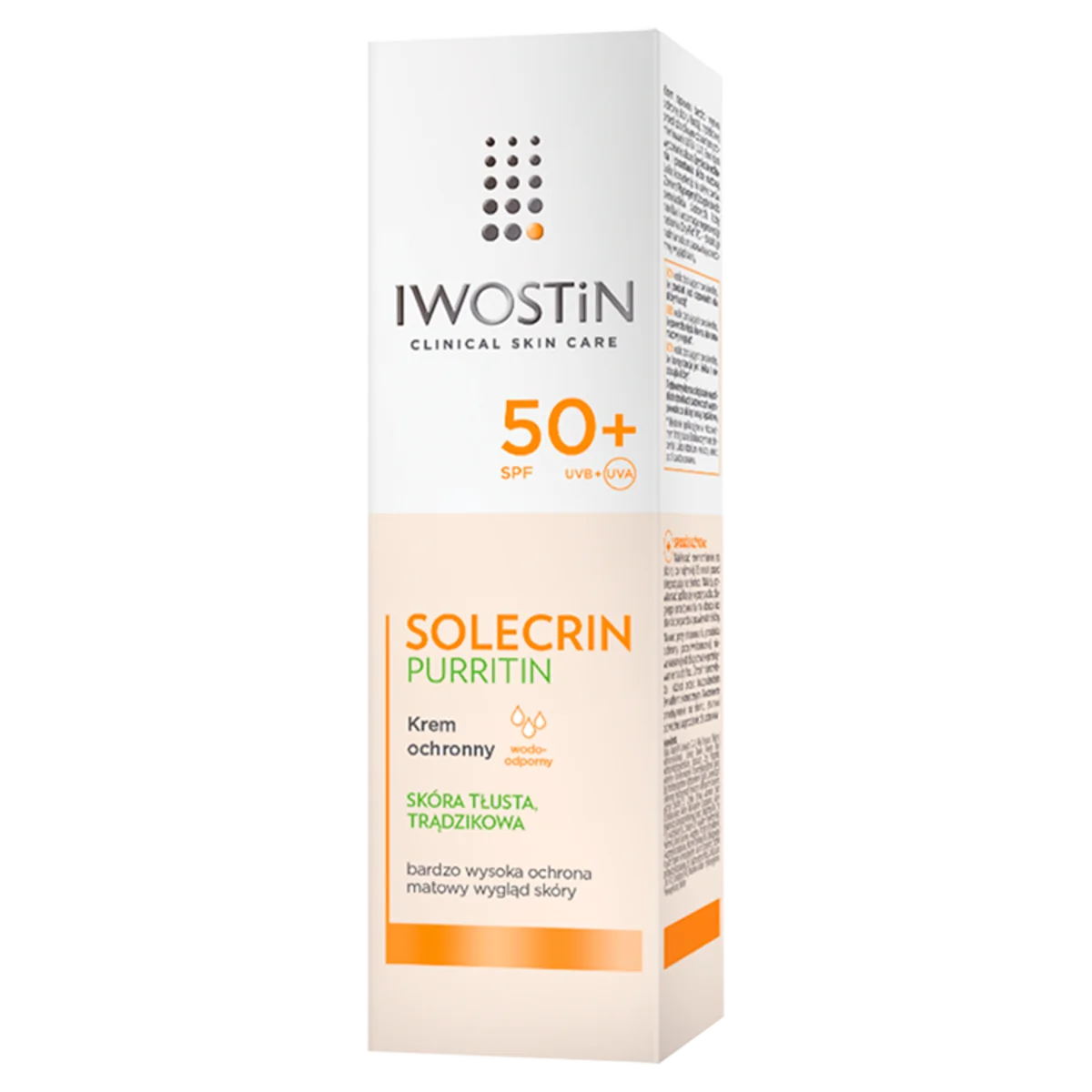 Iwostin Solecrin Puritin krem ochronny dla skóry tłustej i trądzikowej, SPF 50 +, 50 ml
