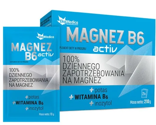 Ekamedica Magnez B6 Activ, suplement diety, 21 saszetek