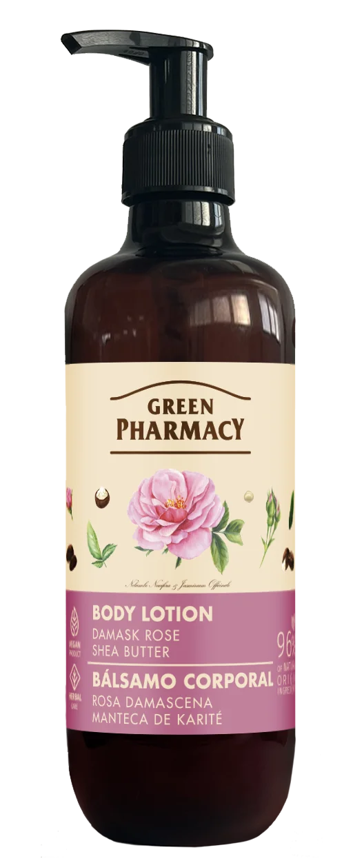 Green Pharmacy balsam do ciała, Róża Damasceńska i Masło shea, 400 ml