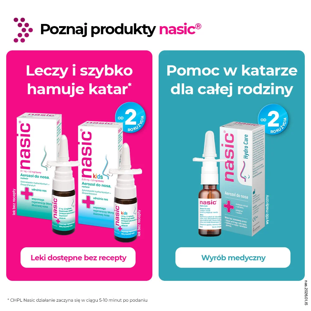 Nasic kids (0,05 mg + 5,0 mg)/dawkę, aerozol do nosa