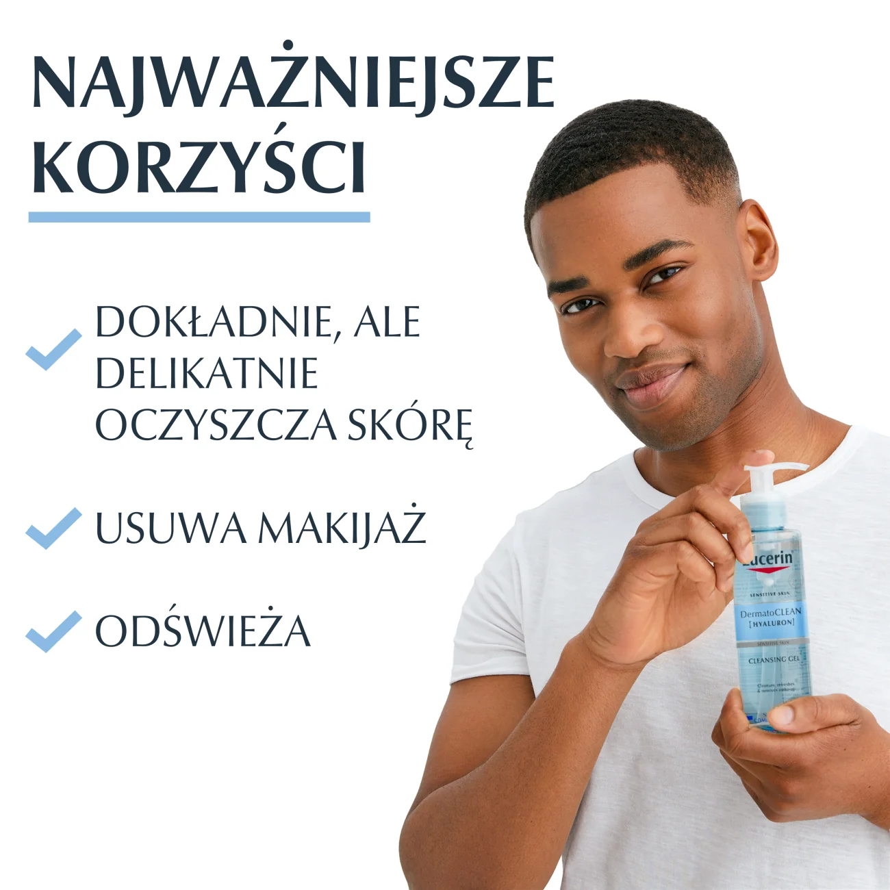 Eucerin DermatoCLEAN Hyaluron żel oczyszczający do każdego rodzaju skóry, 200 ml