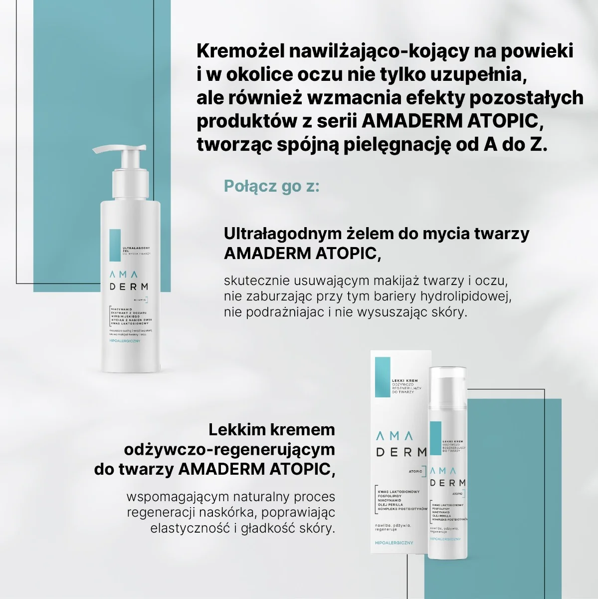 Amaderm Atopic kremożel nawilżająco-kojący na powieki i okolice oczu, 15 ml