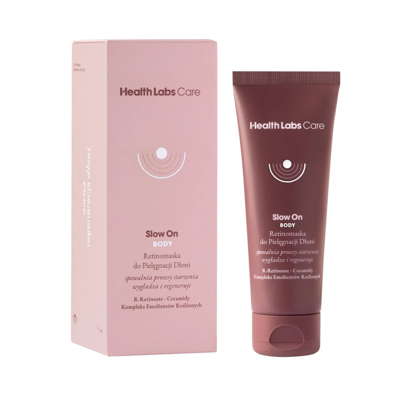 Health Labs Care Slow On BODY retinomaska do pielęgnacji dłoni, 75 ml. Data ważności: 31.10.2026