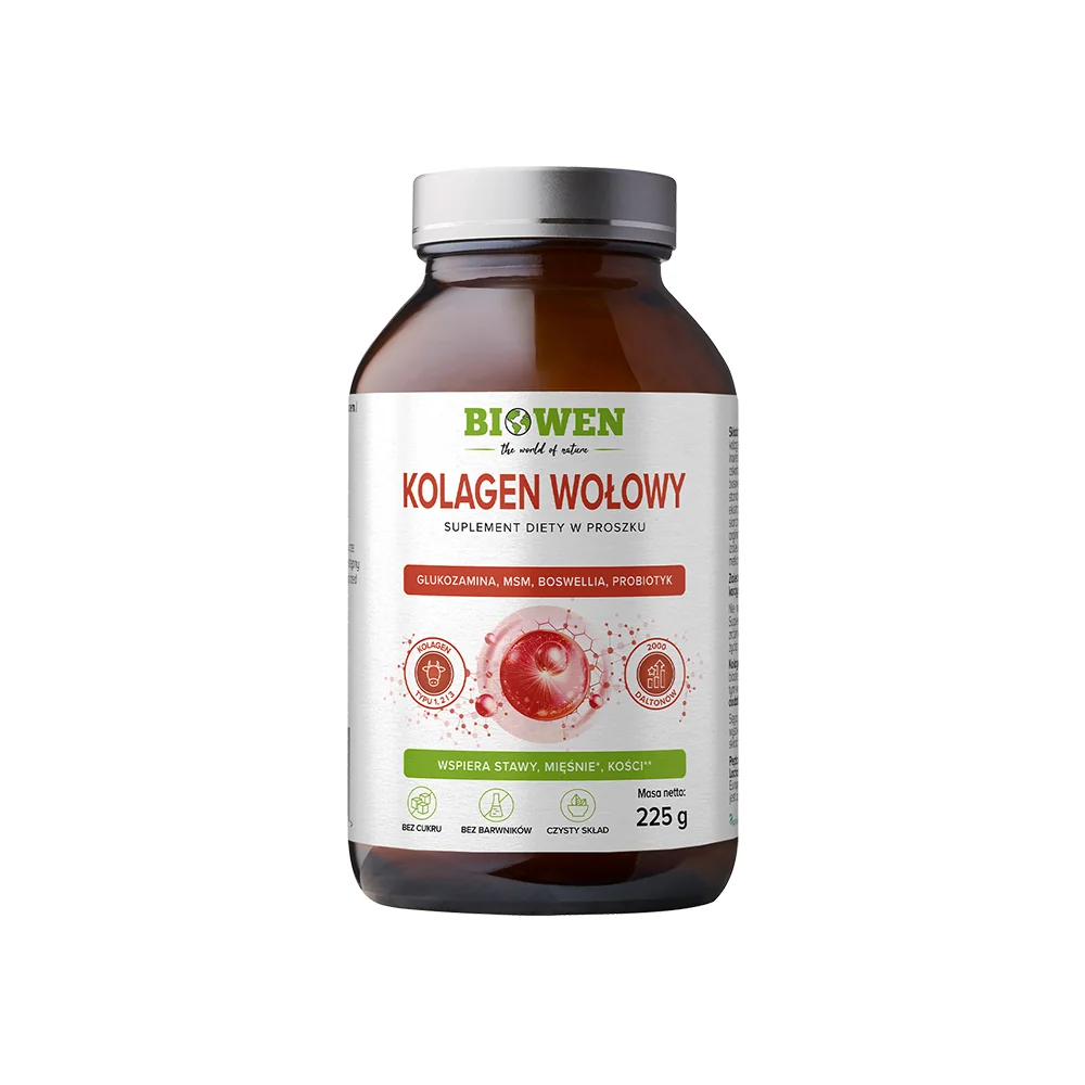 BIOWEN Kolagen Wołowy proszek, 225 g